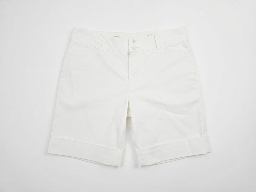NEW Ann Taylor 12 Curvy Bermuda Short Cotton Stretch Preppy Coastal Stone Khaki